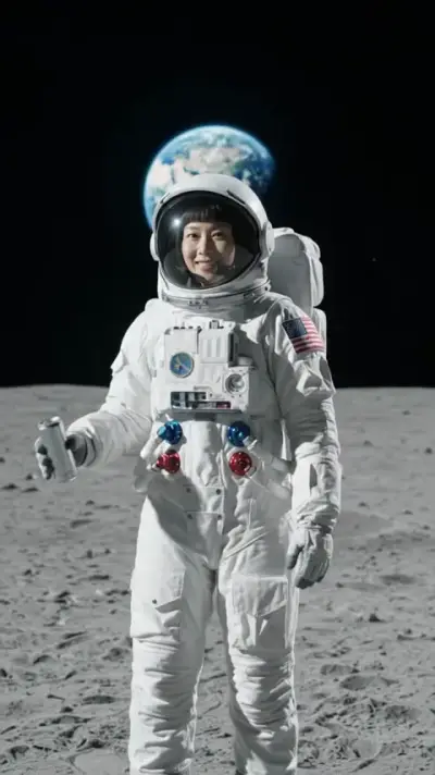 Contoh cerita dan film pendek: Astronaut di bulan